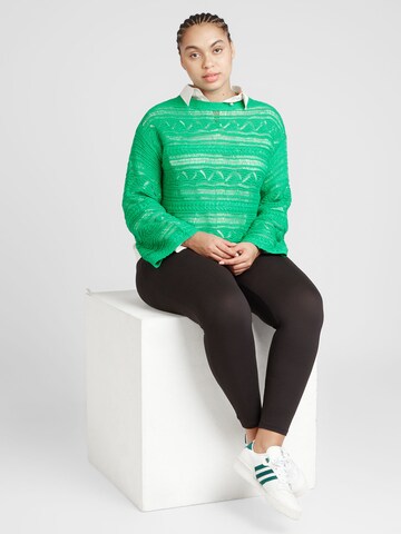 Vero Moda Curve Sweater 'CLAMAR' in Green