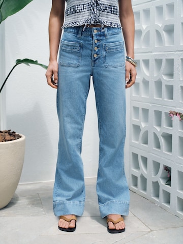 Wide Leg Jean Next en bleu : devant
