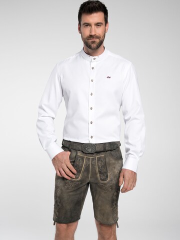 SPIETH & WENSKY Regular fit Traditional button up shirt 'Folker' in White: front