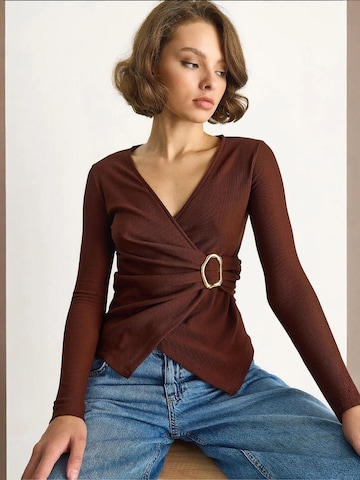 Camicia da donna di Bianco Lucci in marrone