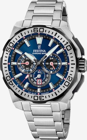 Montre à affichage analogique 'Chrono Bike' FESTINA en bleu : devant