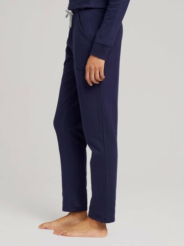 TOM TAILOR Regular Pyjamabroek in Blauw