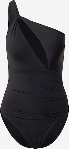 SeafollyBustier Jednodijelni kupaći kostim - crna boja: prednji dio