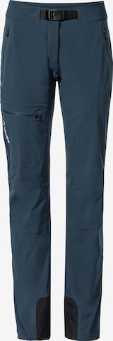 VAUDE Regular Outdoor Pants 'W Badile P II' in Blue: front