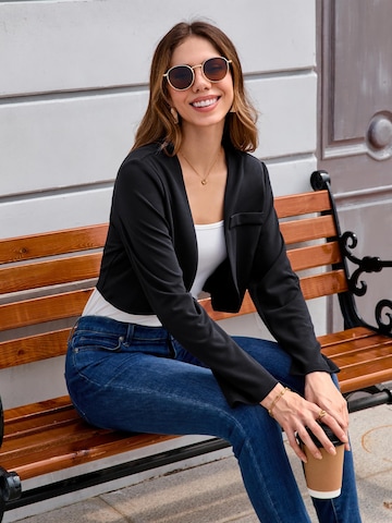 Yesfashion Marynarka w kolorze czarny