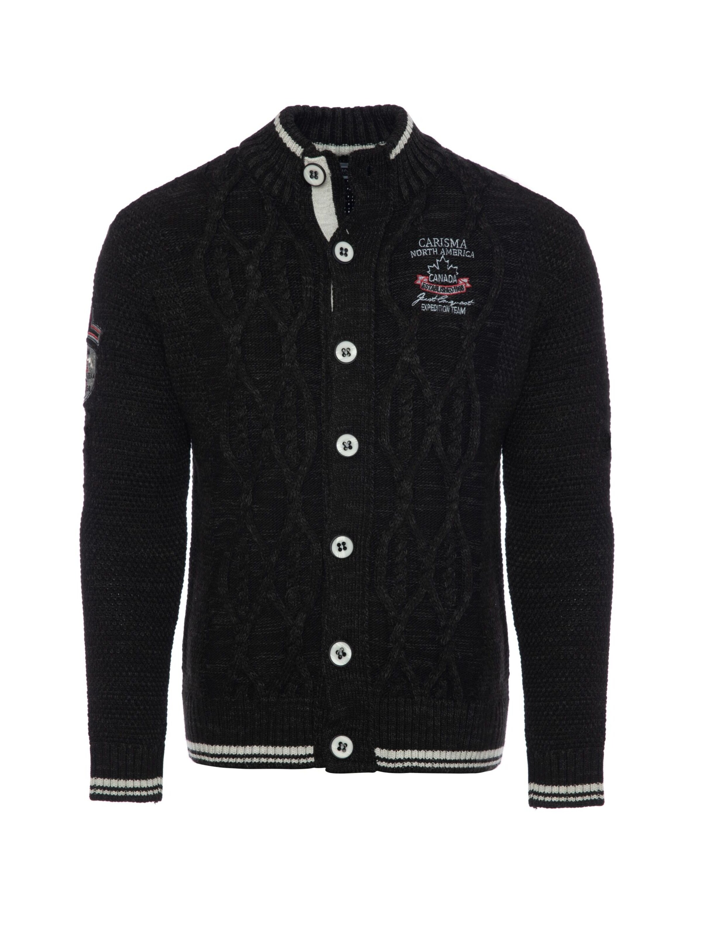 CARISMA Gebreid vest in Zwart: voorkant