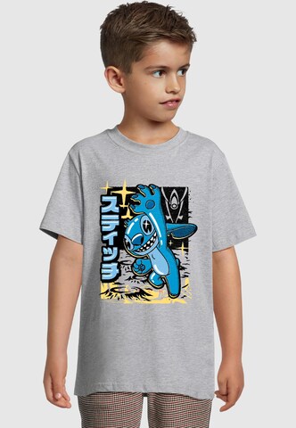 ABSOLUTE CULT T-Shirt 'Lilo And Stitch - Japanese' in Grau: Vorderseite