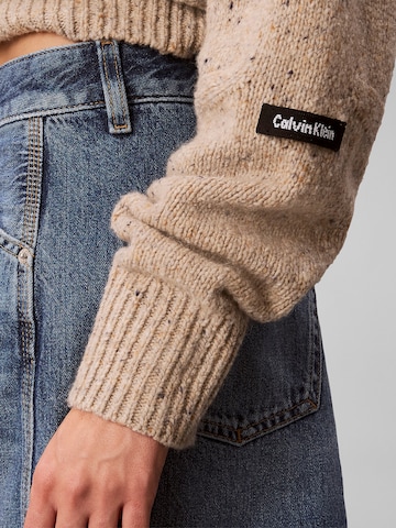 smėlio Calvin Klein Jeans Standartinis Megztinis