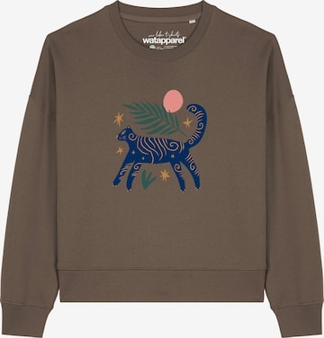 Sweat-shirt 'Love and flex ' Watapparel en marron : devant