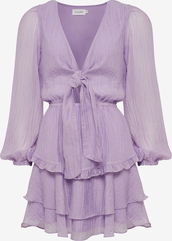 Tussah Dress 'DAVINA' in Purple: front