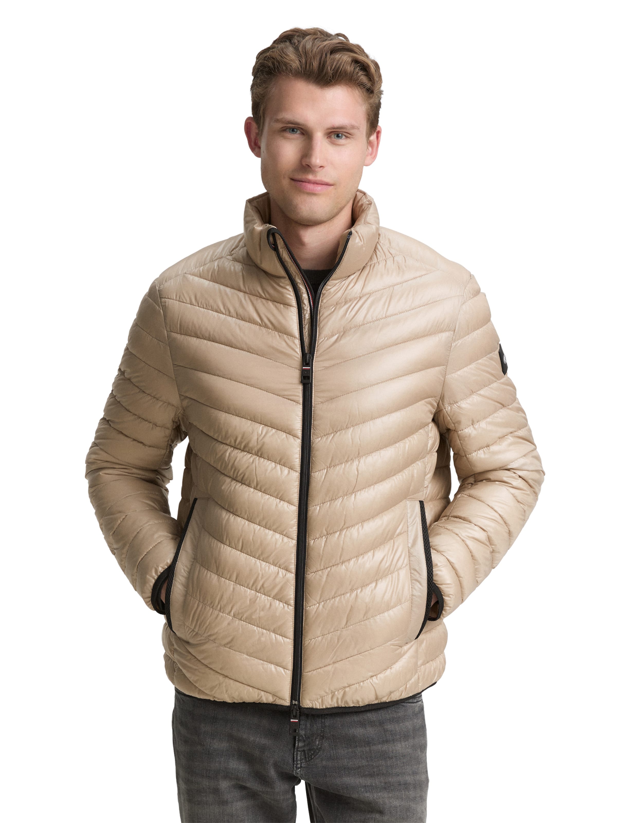 TOM TAILOR Přechodná bunda – hnědá: přední strana