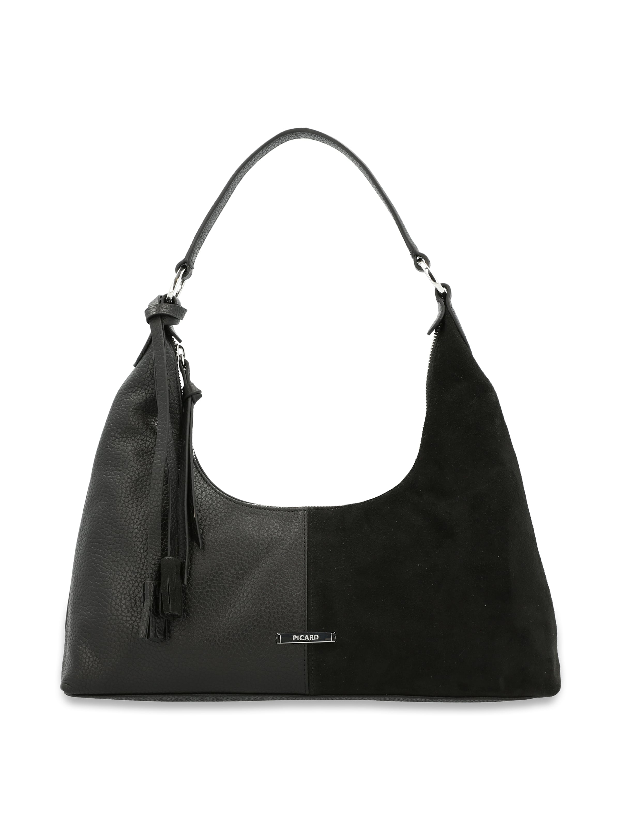 Picard Schultertasche 'Hilde' in Schwarz: Vorderseite