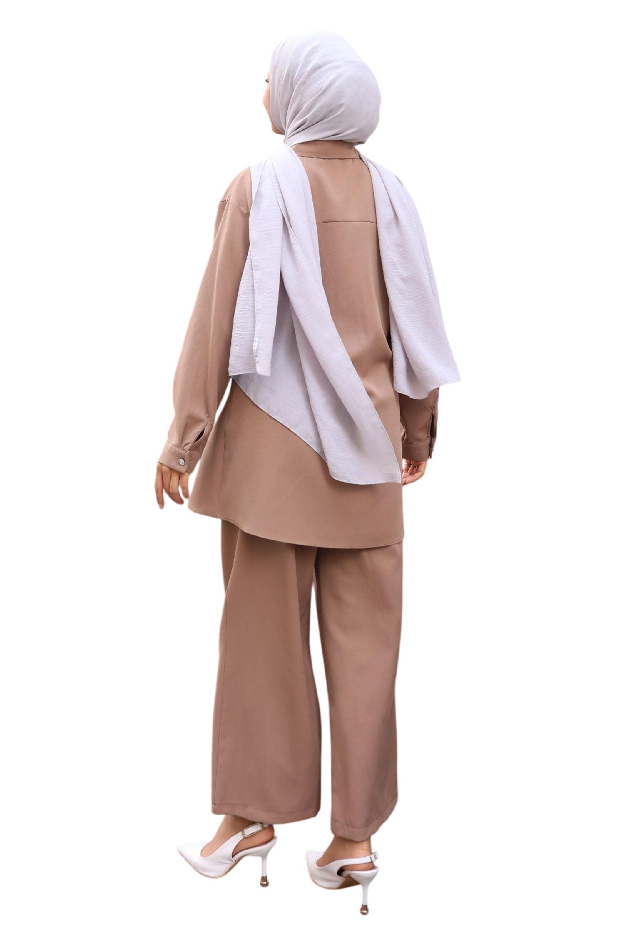 MODAMIHRAM Broekpak in Bruin