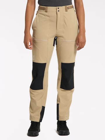 Haglöfs Regular Outdoor Pants in Beige: front