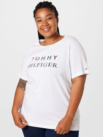 T-shirt Tommy Hilfiger Curve en blanc : devant