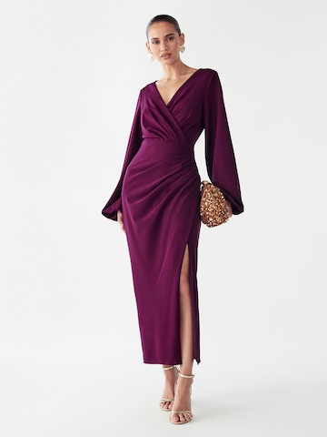 Willa - Vestido de festa em roxo: frente