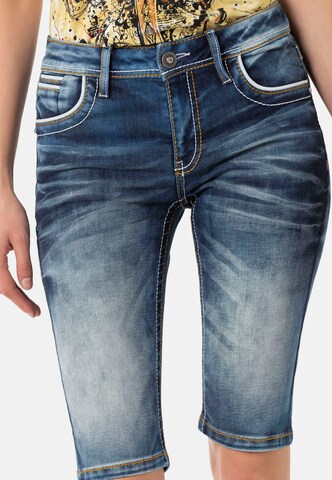 CIPO & BAXX Slimfit Jeans in Blauw: voorkant