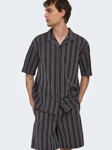 Coupe regular Chemise 'ONSCRUZ' Only & Sons en noir
