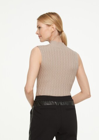 COMMA - Slimfit Top en beige