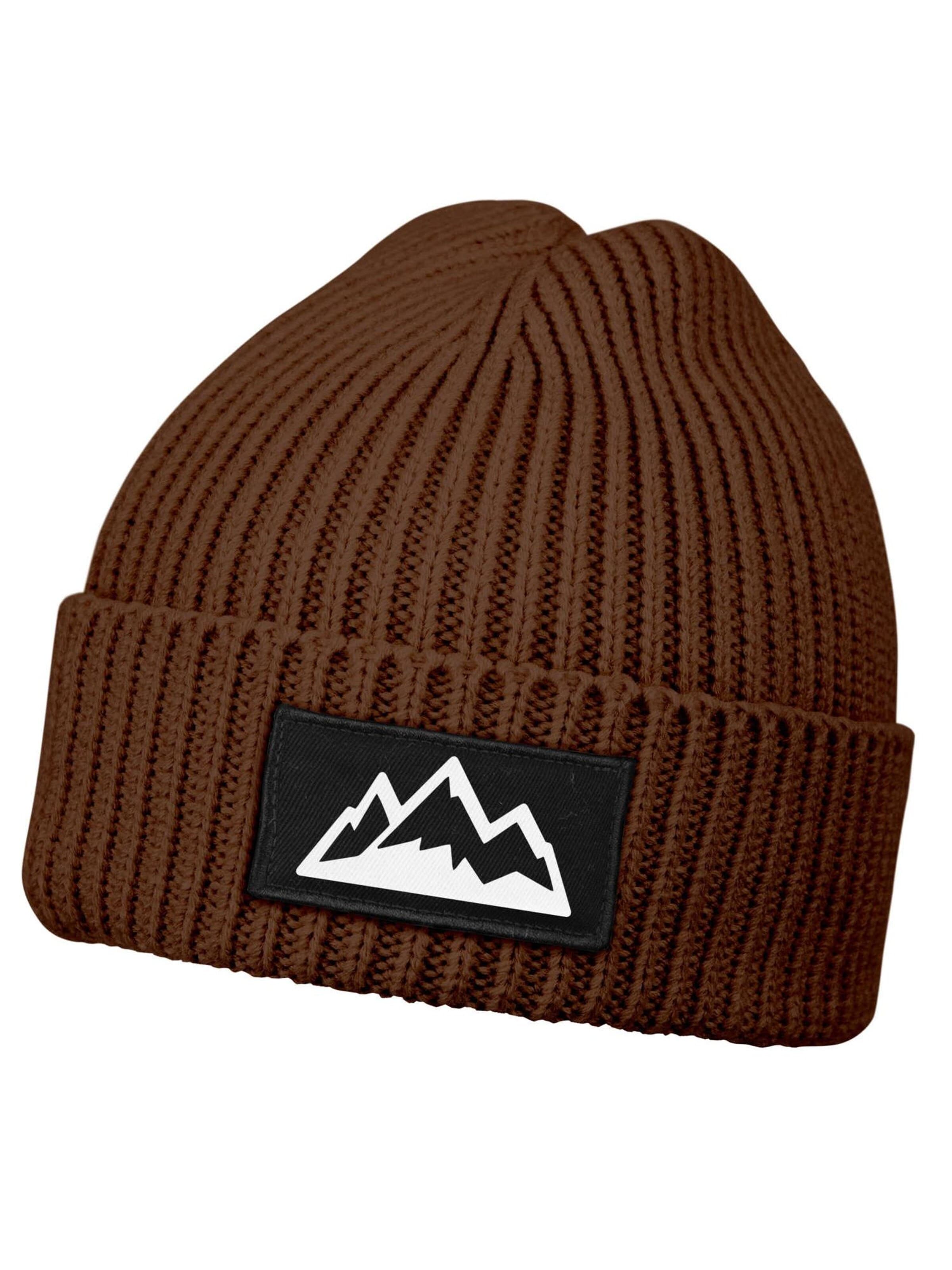 Neverless Beanie 'Mountain' in Brown