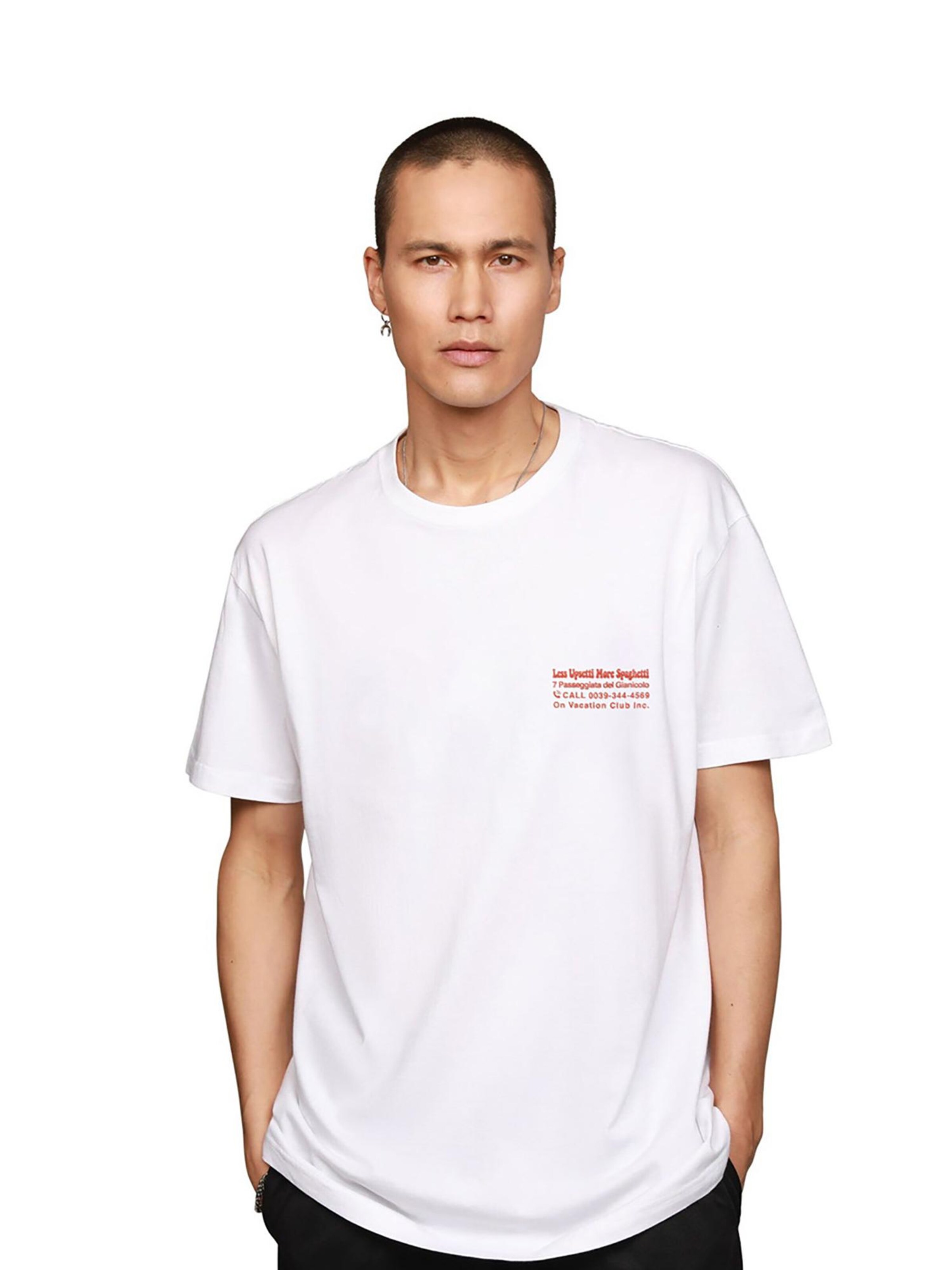 On Vacation - Camisa 'Less Upsetti' em branco