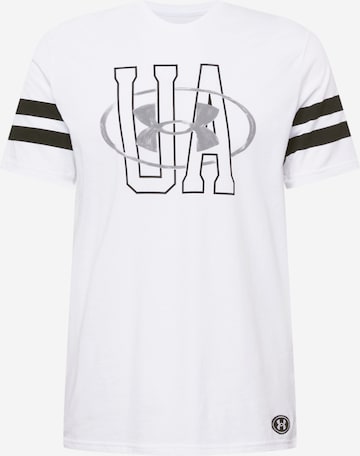 T-Shirt fonctionnel 'Originators Lockertag' UNDER ARMOUR en blanc : devant