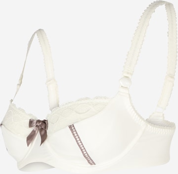 Balconnet Soutien-gorge d’allaitement 'Lisa' Cache Cœur en blanc : devant