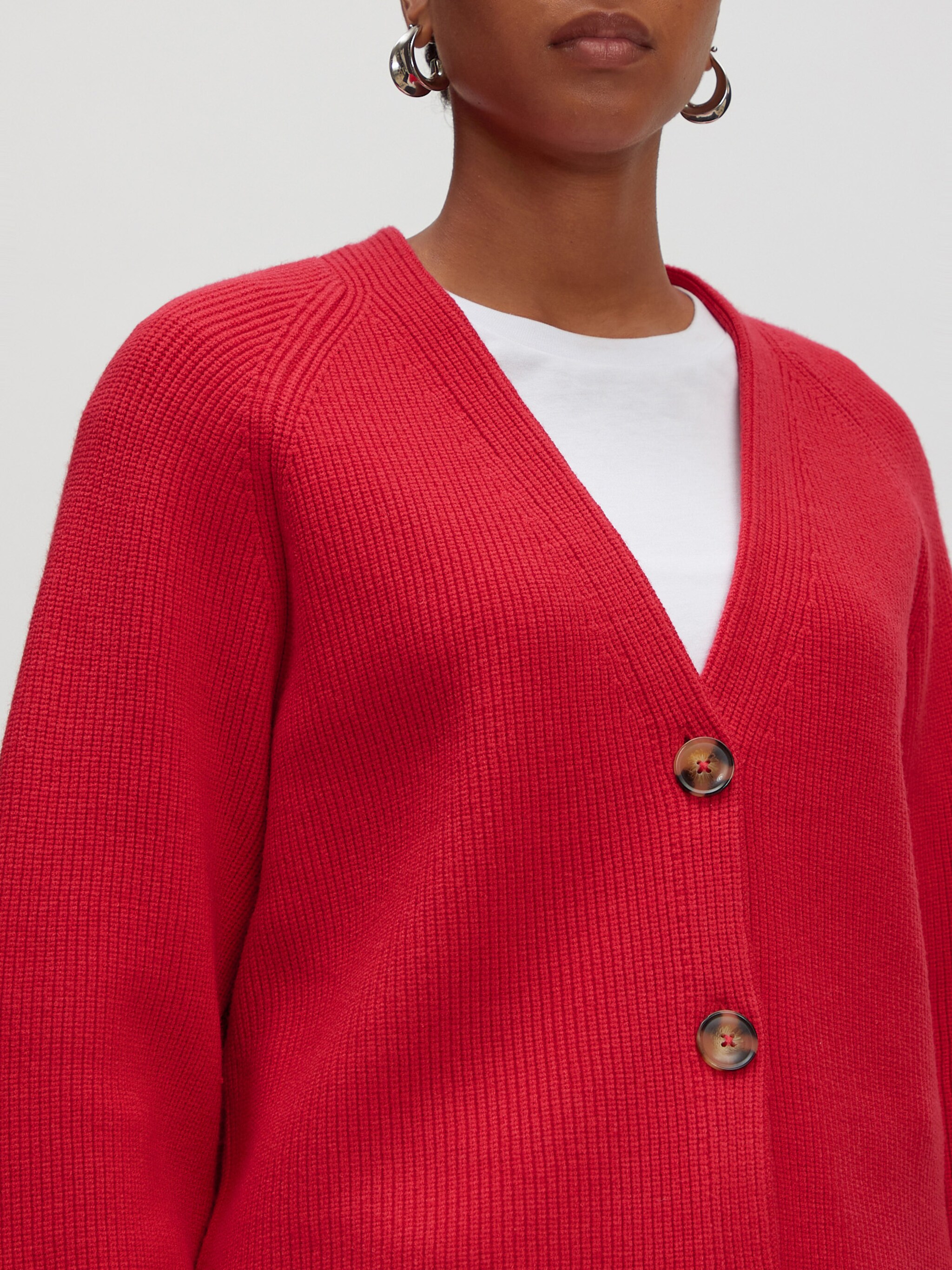 EDITED Producten Gebreid vest 'Logan' Rood