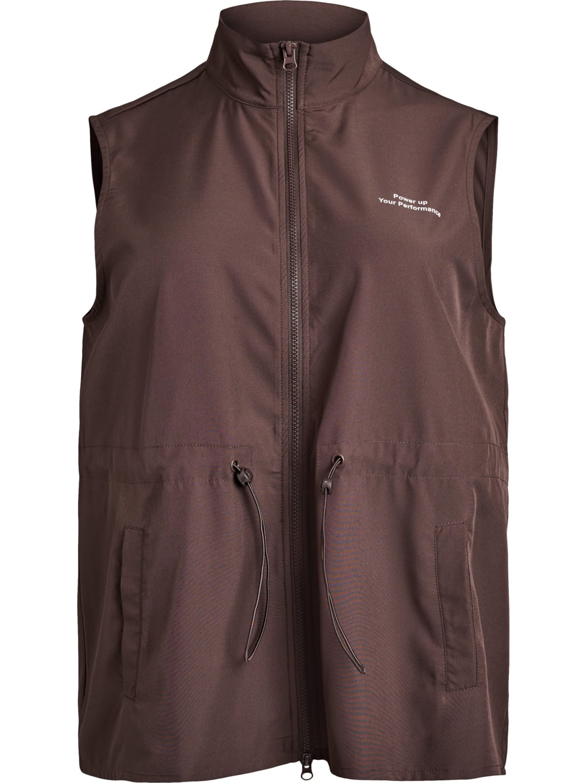 Gilet de sport 'Aclara' Active by Zizzi en marron : devant