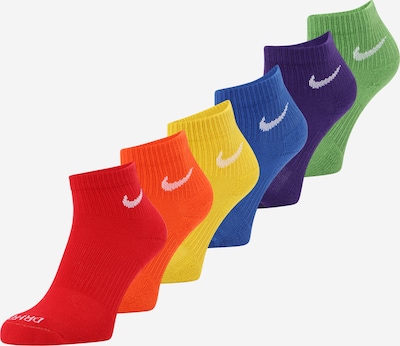 NIKE Urheilusukat 'Everyday Plus' värissä sininen / tummankeltainen / vihreä / tummanvioletti / tummanoranssi / punainen, Tuotenäkymä