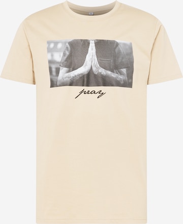 Mister Tee T-Shirt 'Pray' in Beige: predná strana