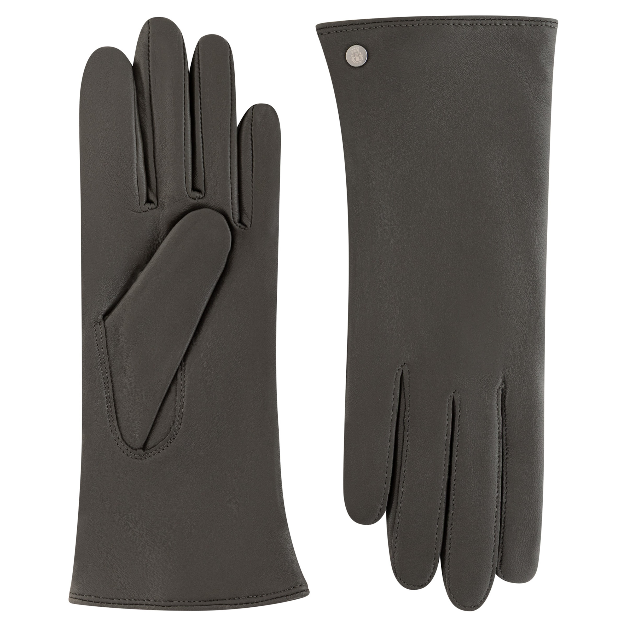 Roeckl Full finger gloves 'PAVIA' in Grey: front
