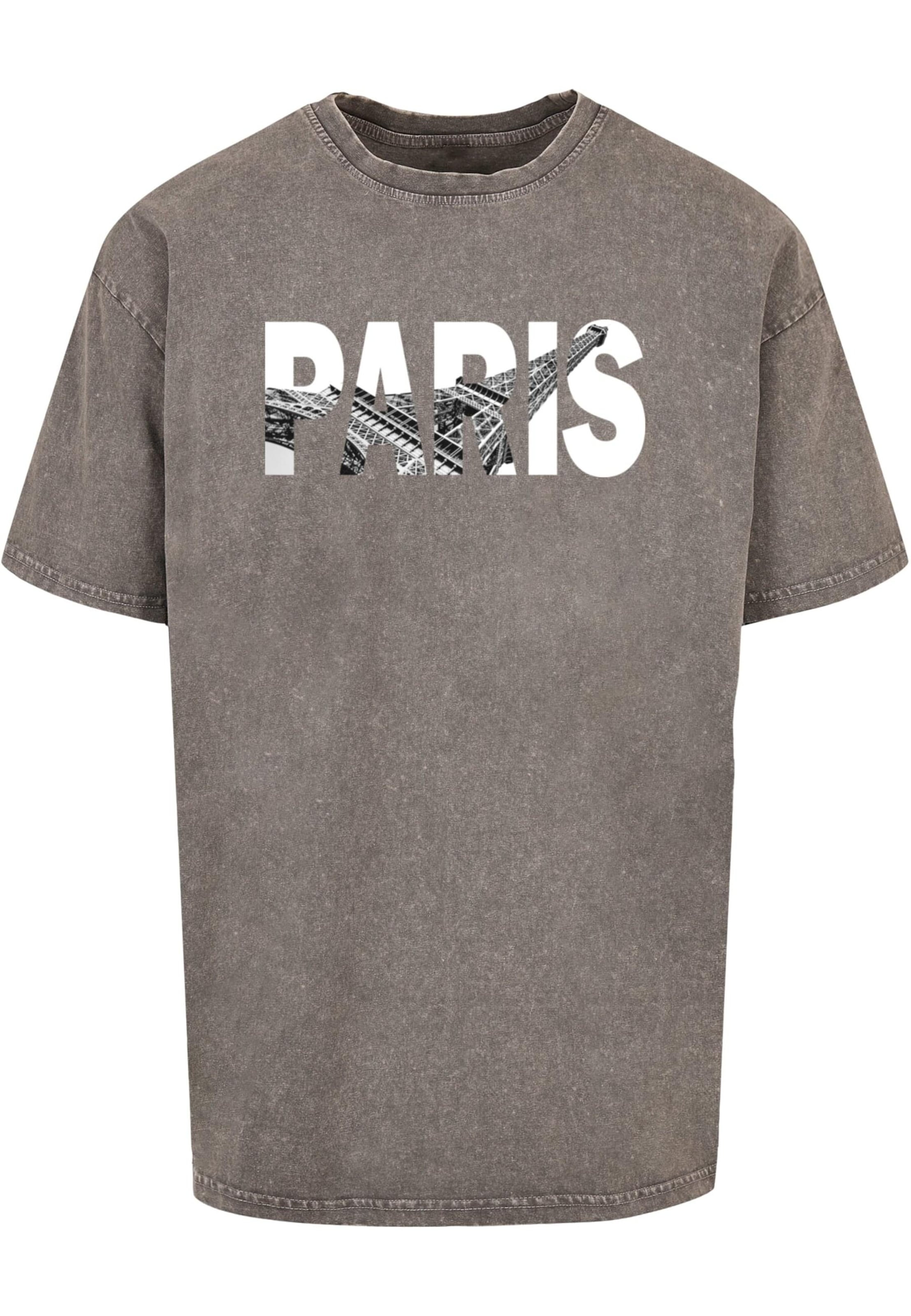 Merchcode Shirt 'Paris Eiffel Tower' in Grey: front