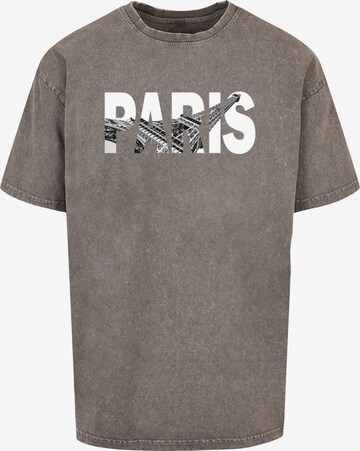 Merchcode T-Shirt 'Paris Eiffel Tower' in Grau: predná strana