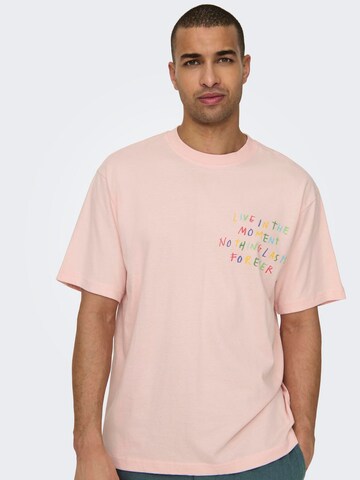 Only & Sons T-Shirt 'MANI' in Pink