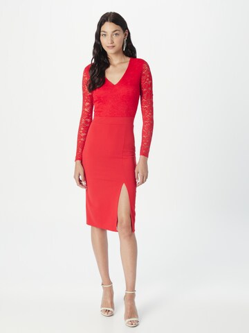 raudona WAL G. Kokteilinė suknelė 'MENA': priekis