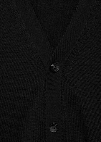 MANGO MAN Knit Cardigan 'Willyc' in Black
