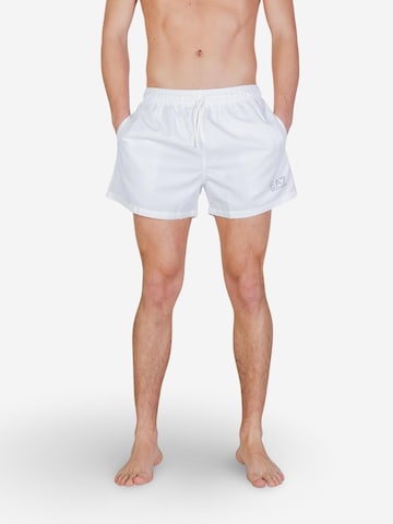 Pantaloncini da bagno '7M001677 AF13019' di EA7 Emporio Armani in bianco: frontale