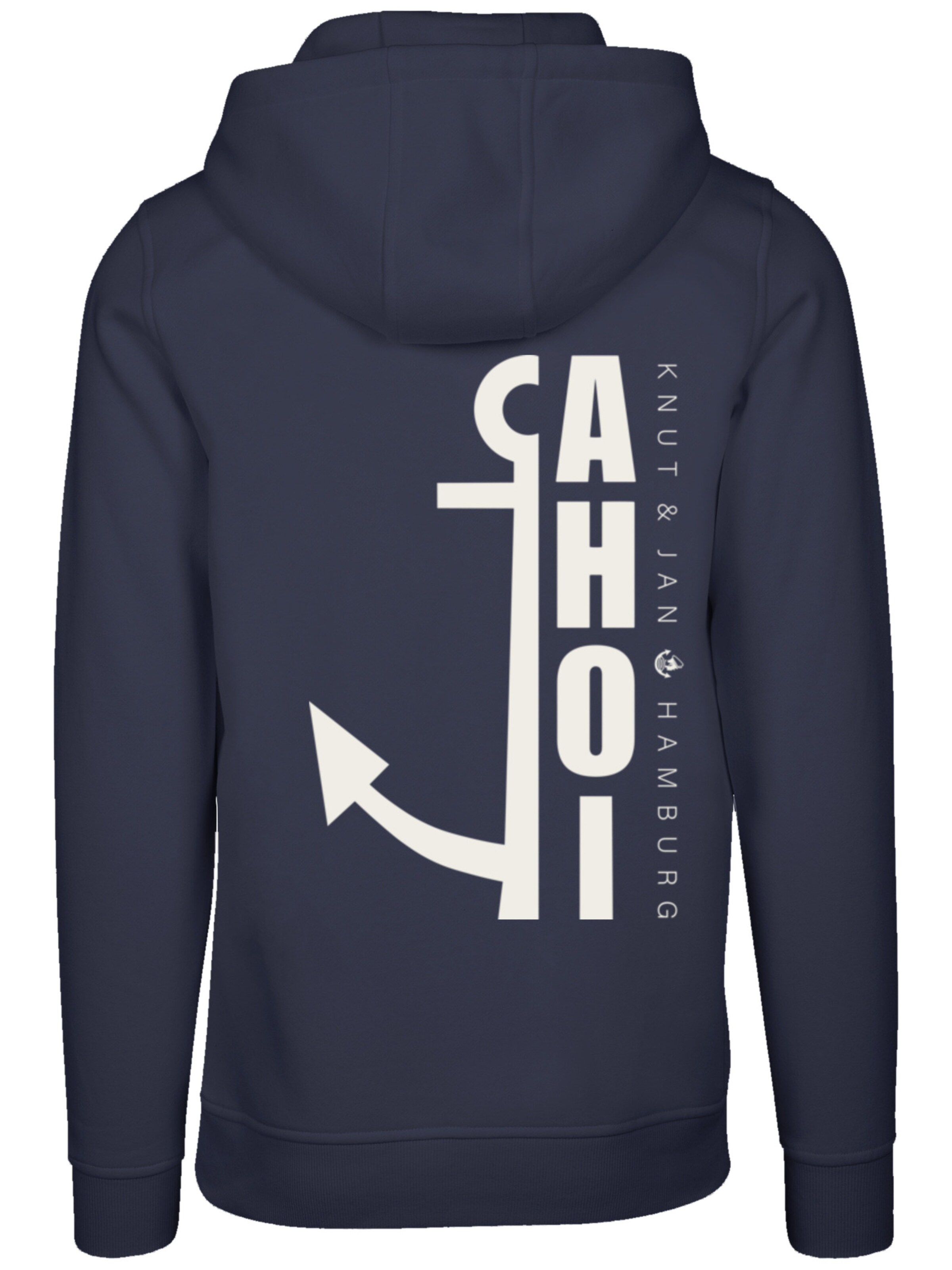 F4NT4STIC Sweatshirt 'Ahoi Anker Crop Knut & Jan Hamburg' in Blauw