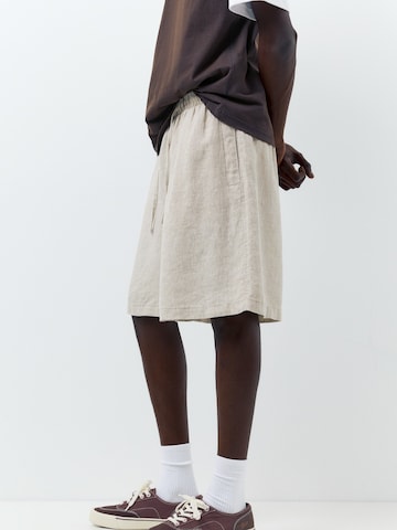 Pull&Bear Bő szár Nadrág - bézs