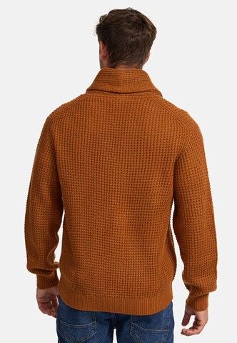 INDICODE JEANS Gebreid vest ' Brandox ' in Bruin