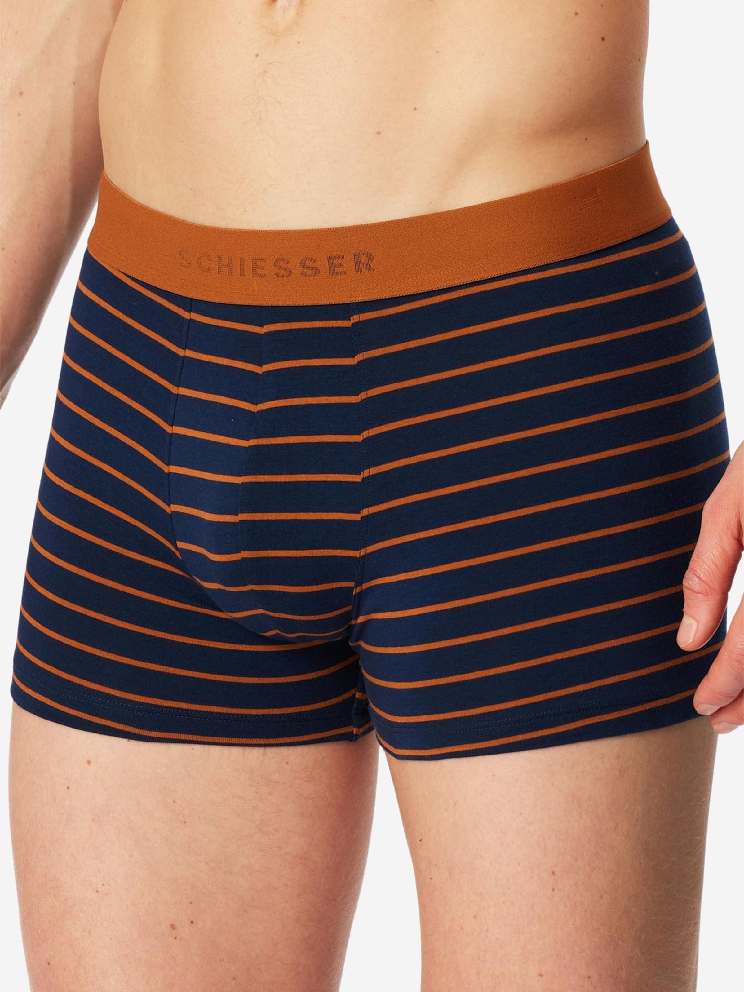 SCHIESSER - Calzoncillo boxer '95/5 Organic Cotton' en azul: frente