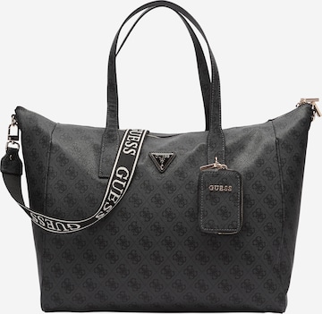 GUESS Ostoskassi 'LATONA CARRYON LARGE TOTE' värissä musta: etupuoli