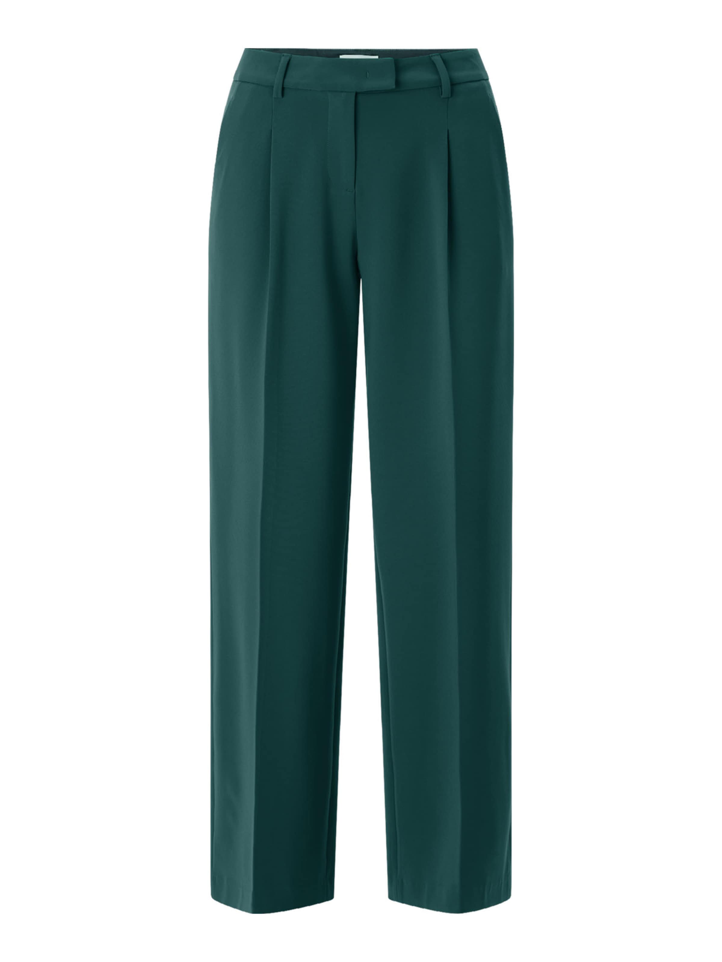 Rich & Royal - regular Pantalón plisado en verde: frente