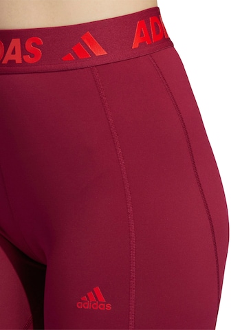 ADIDAS PERFORMANCE Skinny Sporthose in Rot