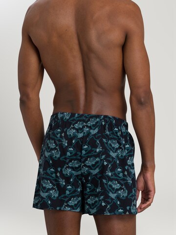 Hanro Boxer shorts ' Fancy Jersey ' in Blue