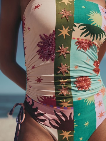 Bandeau Maillot de bain modelant Next en mélange de couleurs