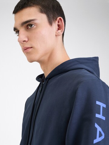 Hackett London - Casaco em moletão 'ESSENTIAL' em azul
