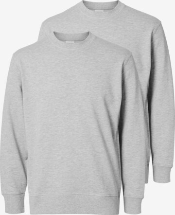 Sweat-shirt SELECTED HOMME en gris : devant