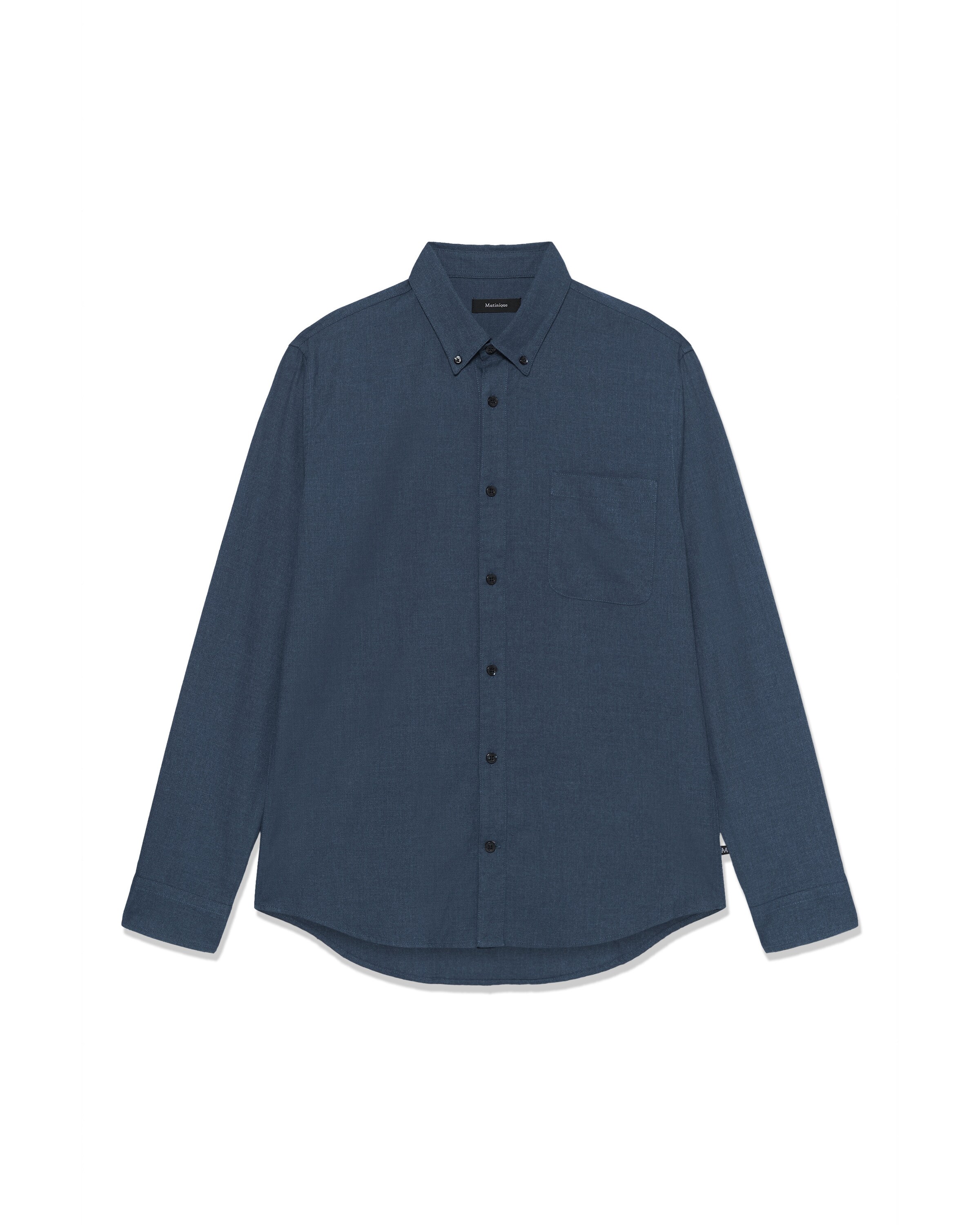 Matinique Button Up Shirt in Blue: front